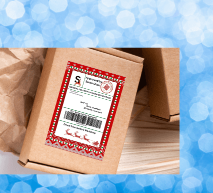 Santa Express delivery label